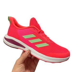 Adidas Youth Girls Athletic Sneakers Size 6 Bright Neon Pink-Lime Women's Size 8